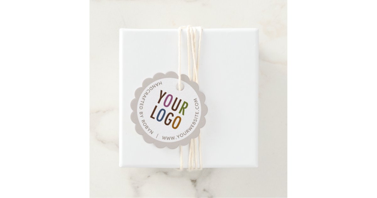 Scalloped Custom Retail Price Tags with String | Zazzle