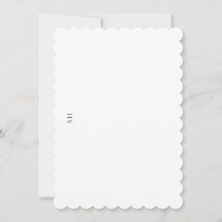 Scalloped Edge Invitation or Stationery Card