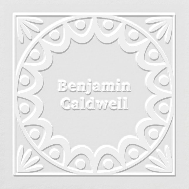 Scalloped Edge Square Embosser (Design)