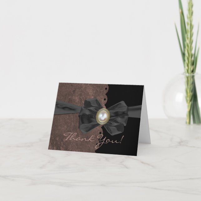 Scalloped Edge Wedding Thank You Card (Front)