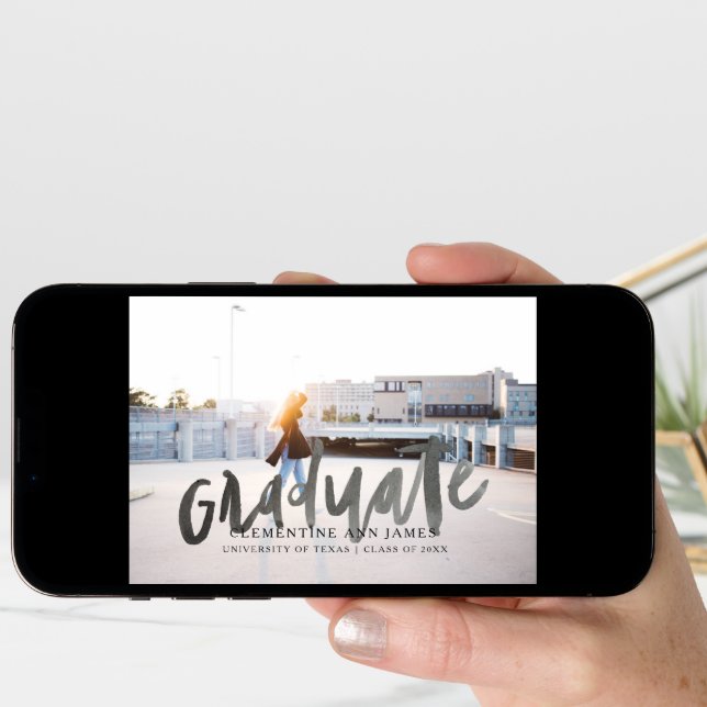 Scalloped Graduate | Graduation Announcement Cards (Front Digital)