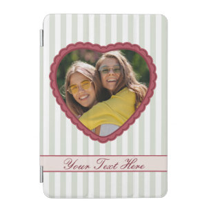 Scalloped Heart Custom Photo & Text Best Friends iPad Mini Cover
