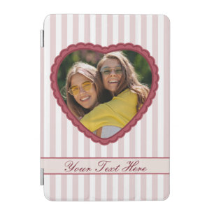 Scalloped Heart Custom Photo & Text Best Friends iPad Mini Cover