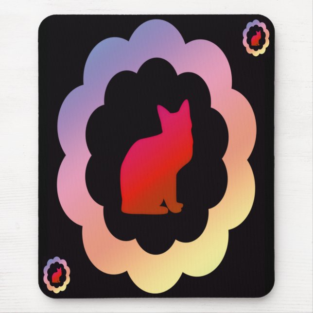 Scalloped Kitty - Mouse Pad (Front)