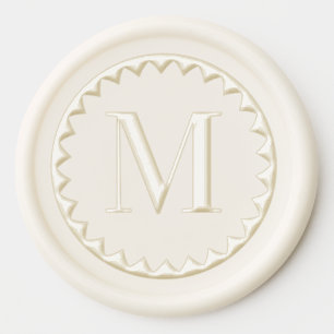 Scalloped Personalized Initial Wax Seal Sticker