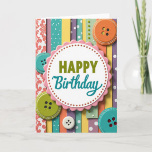 Scalloped Plaque Birthday Card