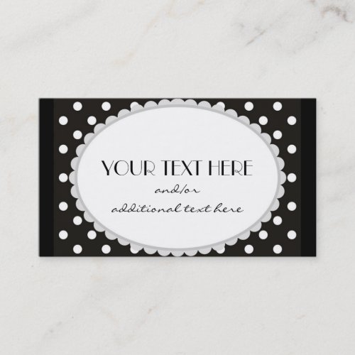 Scalloped Polka Dot Business Card