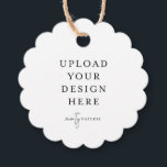 Scalloped Round Circle Favor Tag, 1.74" Gift Tag<br><div class="desc">Customize your design in Templett. After you are done editing,  download your file in a JPG format (don't forget to turn on the bleed option). Upload your design here by clicking on the blue "Personalize" button.</div>