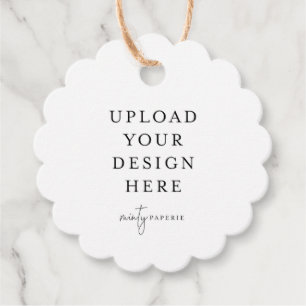 Scalloped Round Circle Favor Tag, 1.74" Gift Tag