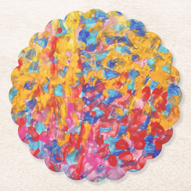 Scalloped Round Paper Coasters (Front)