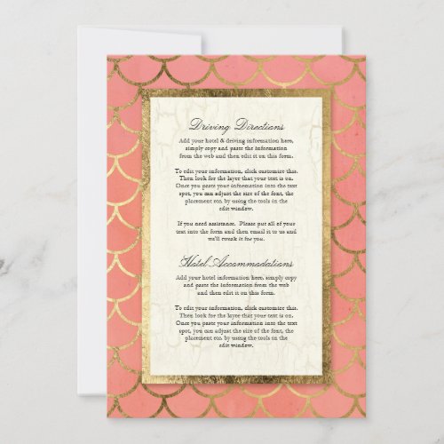 Scalloped Shell Geometric Circles Art Deco Wedding Invitation