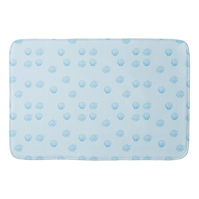 Scallops Outline Minimalism Bath Mat (Front)