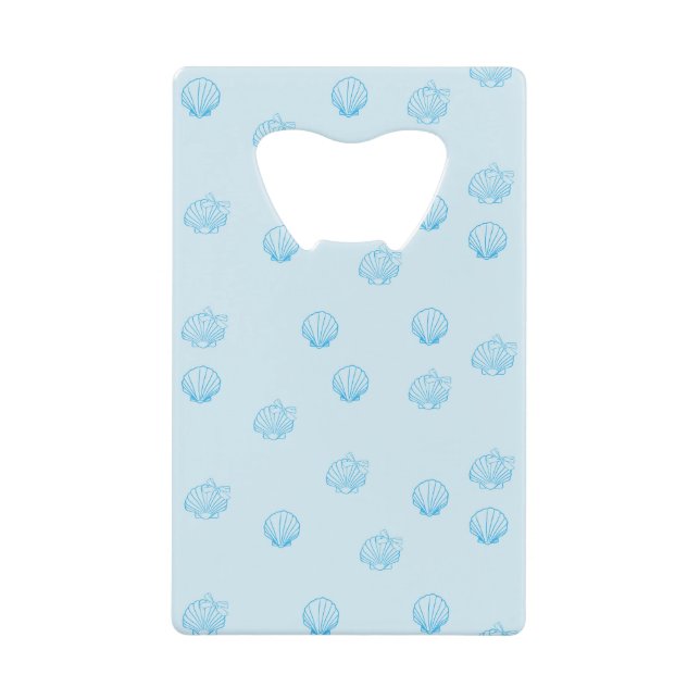 Scallops Outline Minimalism Credit Card Bottle Opener (Front)