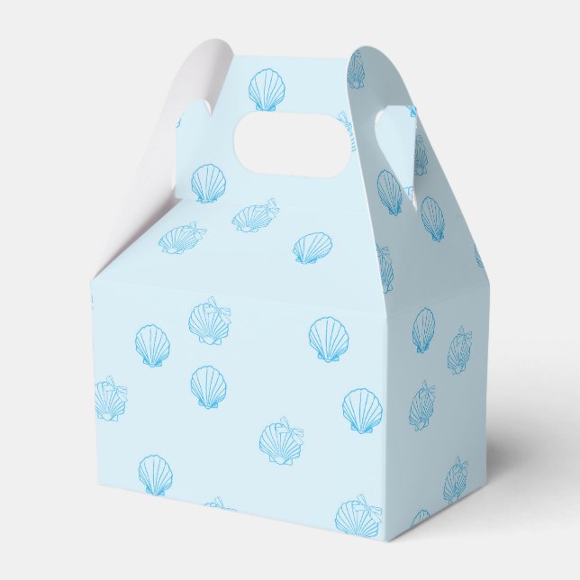 Scallops Outline Minimalism  Favor Boxes (Front Side)