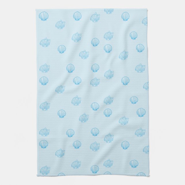 Scallops Outline Minimalism Kitchen Towel (Vertical)