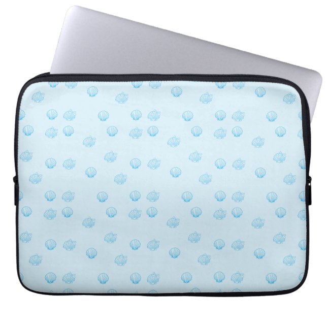 Scallops Outline Minimalism Laptop Sleeve (Front)