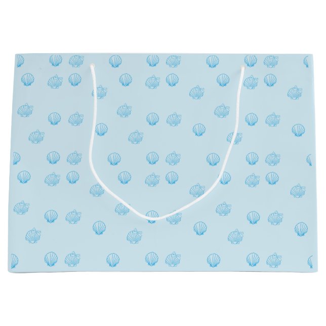 Scallops Outline Minimalism Large Gift Bag (Front)