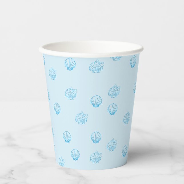 Scallops Outline Minimalism Paper Cups (Front)