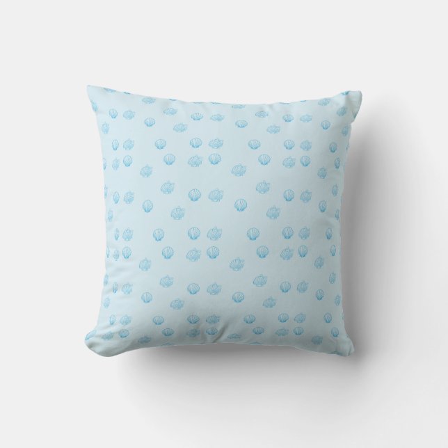 Scallops Outline Minimalism Throw Pillow (Front)
