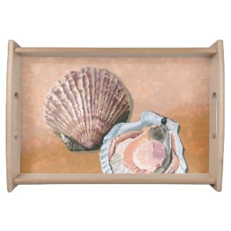 Scallops Painting  Serving Tray