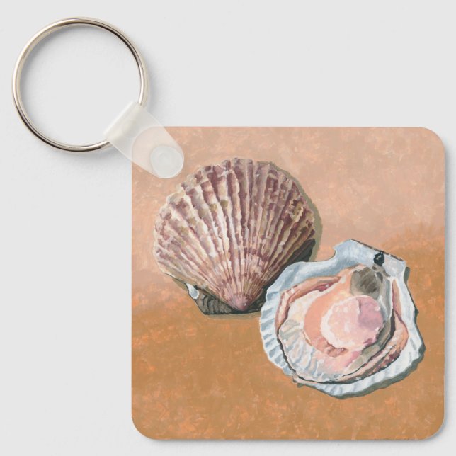 Scallops Still Life Keychain (Front)