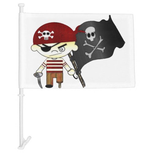 Scallywag Pirate KIDS Car Flag