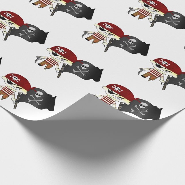 Scallywag Pirate KIDS Wrapping Paper (Corner)