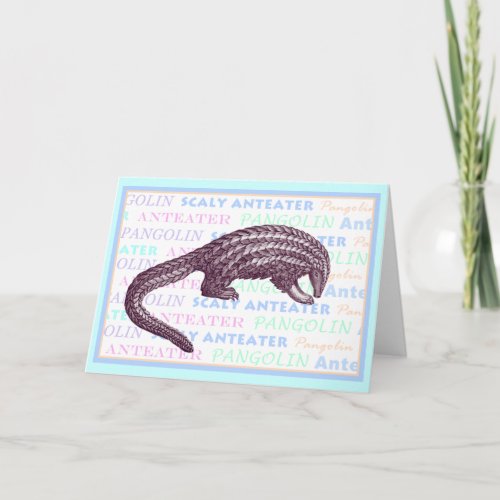 Scaly Anteater  Pangolin Greeting Card