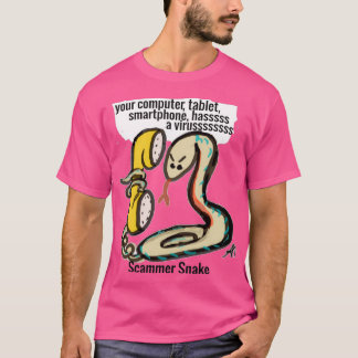 Scammer Snake cybersecurity cybercrime geek T-Shirt