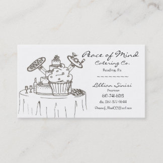 scan0003, Peace of Mind, Catering Co., Lillian ... Business Card