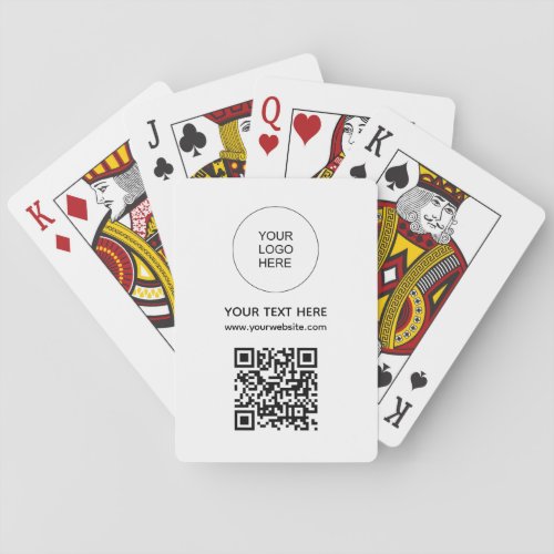 Scan Barcode Custom QR Code Website Address Logo Poker Cards