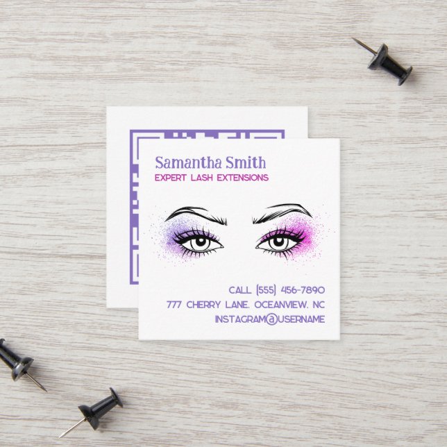 🌸 Scan Code Brow Lash Tech Calling Card (Front/Back In Situ)