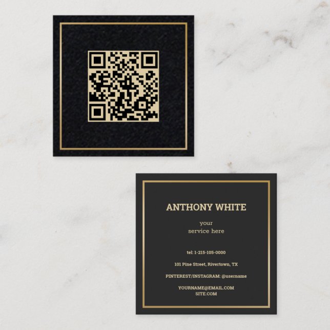 Scan Code QR Premium Calling Card (Front/Back)