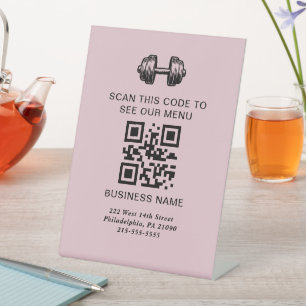 Scan for Menu QR Code Sign Website Gym