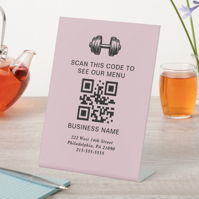 Scan for Menu QR Code Sign | Website | Gym (In SItu)