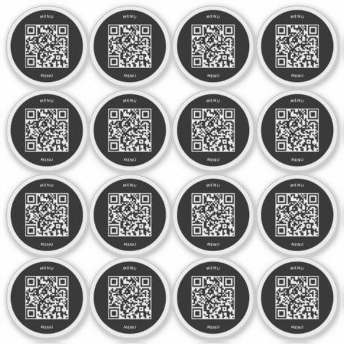 Scan for Menu QR Code Sticker | Restaurant & Cafe