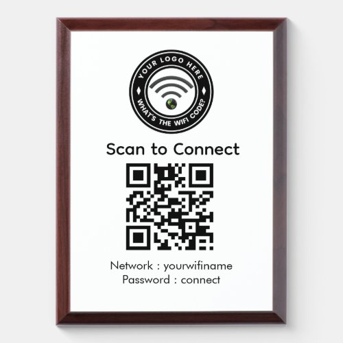 Scan for Wi‑Fi QR Code Sign | Wi‑Fi | Spa | Neutra Award Plaque