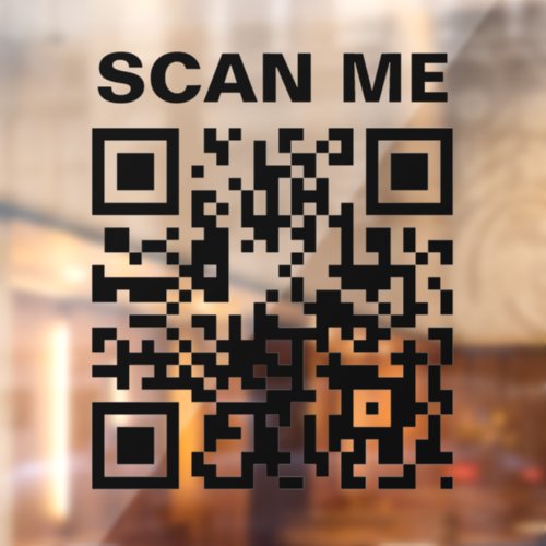 Scan me Add your QR code minimal business  Window Cling