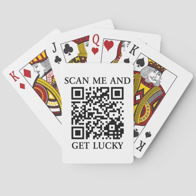 Scan Me And Get Lucky Poker Cards (Back)
