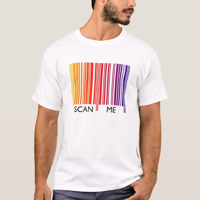 Scan Me Colorful Barcode T-Shirt (Front)