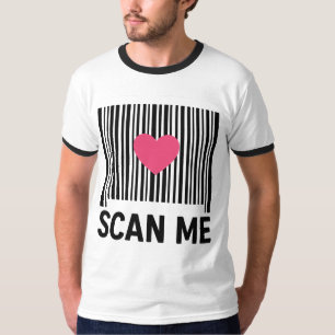 Scan Me – Creative Barcode with Heart Design T-Shirt