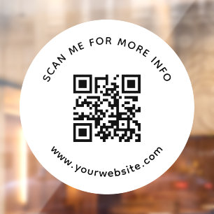 Scan Me For More Info Professional Company QR Code Window Cling