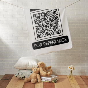 Scan Me For Repentance QR Code Baby Blanket