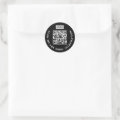 Scan Me Logo Business QR Code Scannable Classic Round Sticker | Zazzle