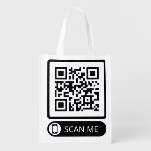 Scan Me Marketing QR Code Grocery Bag