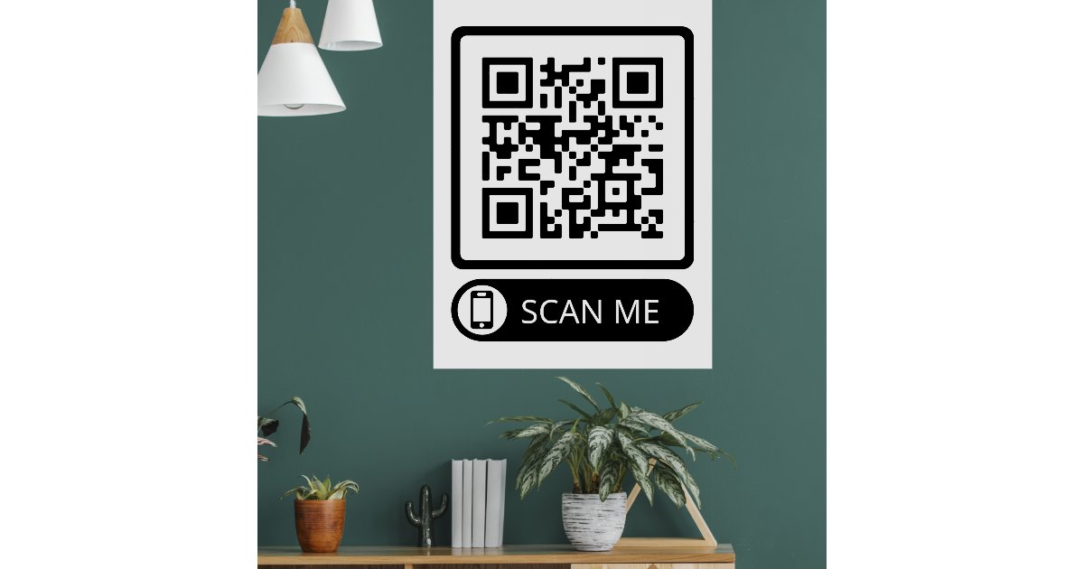 Scan Me Marketing QR Code Poster | Zazzle