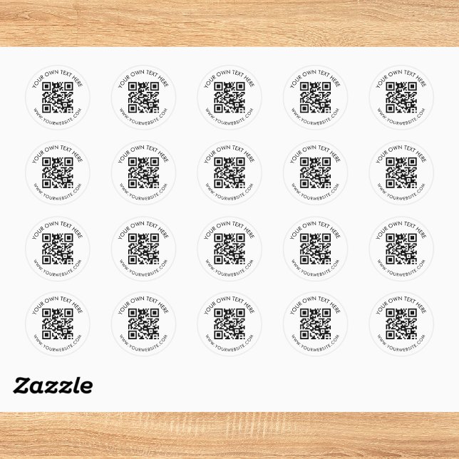 Scan Me QR Code Business Advertising Classic Round Sticker (Creator Uploaded)