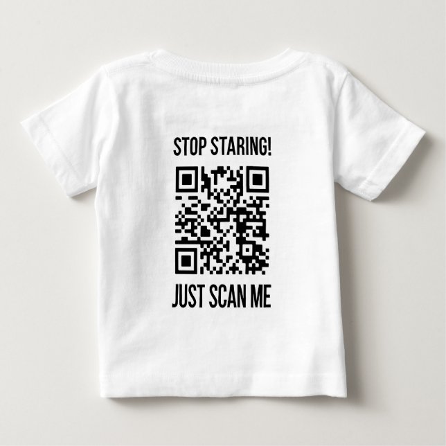 Scan Me QR Code: Choose Kindness Every Day Baby T-Shirt (Back)