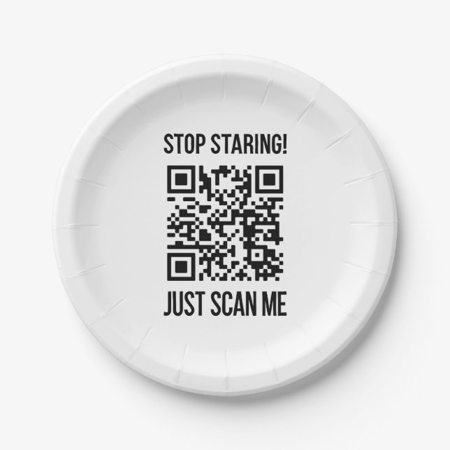 Scan Me QR Code: Choose Kindness Every Day Paper Plates (Front)