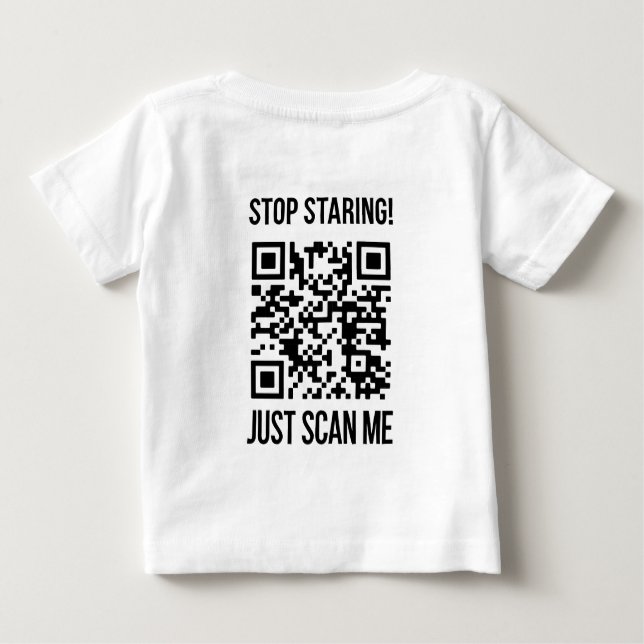 Scan Me QR Code: Create Your Future Baby T-Shirt (Back)